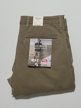 Mac Jeans Ultimate Driver Pants NWT Beige Tan Men's size 33x32 BRAND NEW Pants